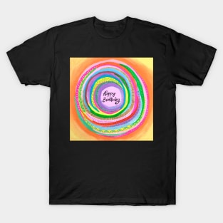 Happy Birthday Rainbow Mandala T-Shirt